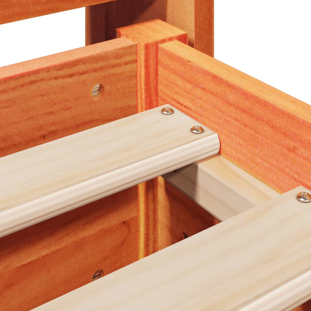 vidaXL Σκελετός Κρεβ. Χωρίς Στρώμα Καφέ Κεριού 160x200 εκ Μασίφ Πεύκο