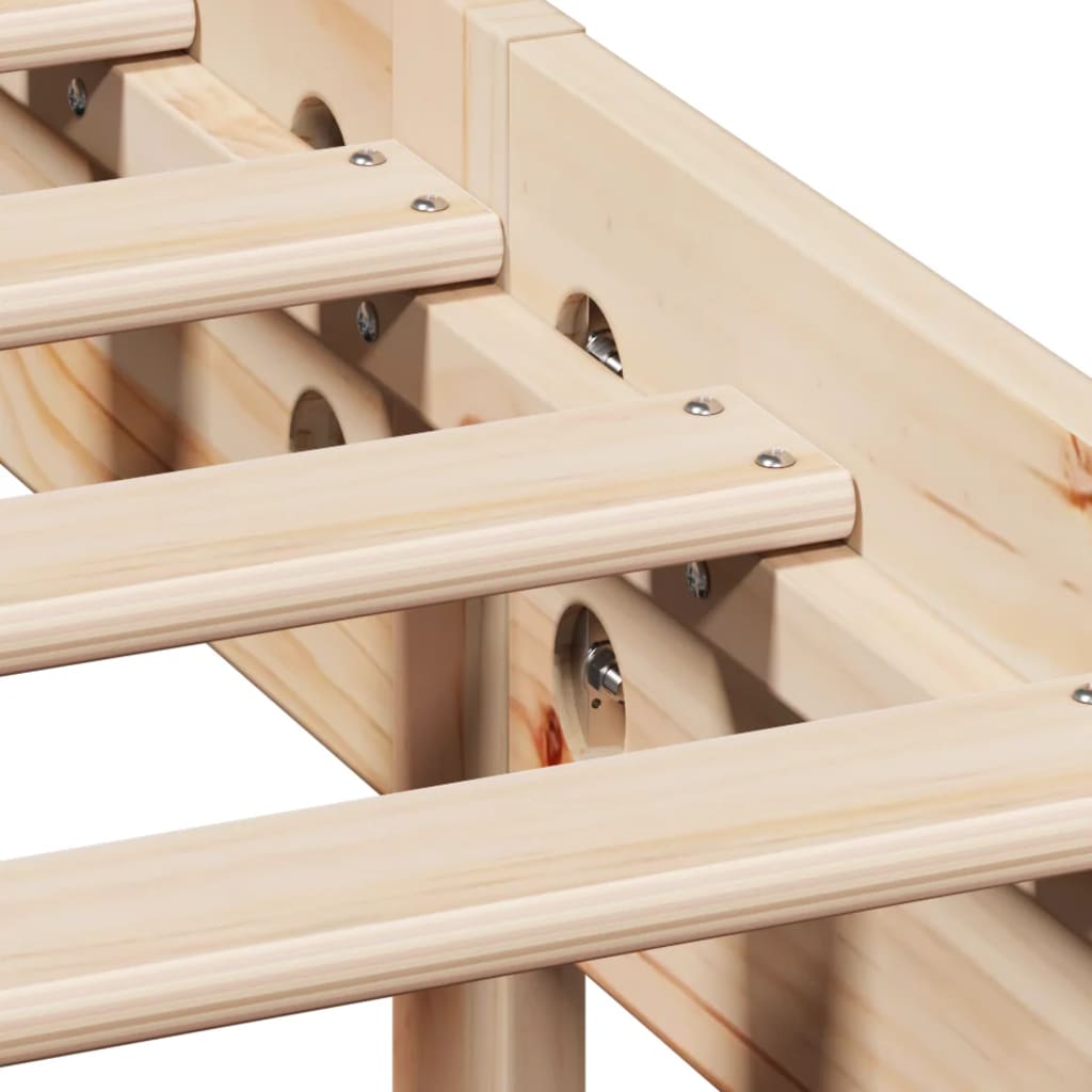 vidaXL Σκελετός Κρεβατιού Χωρίς Στρώμα 120x190 εκ Μασίφ Ξύλο Πεύκου