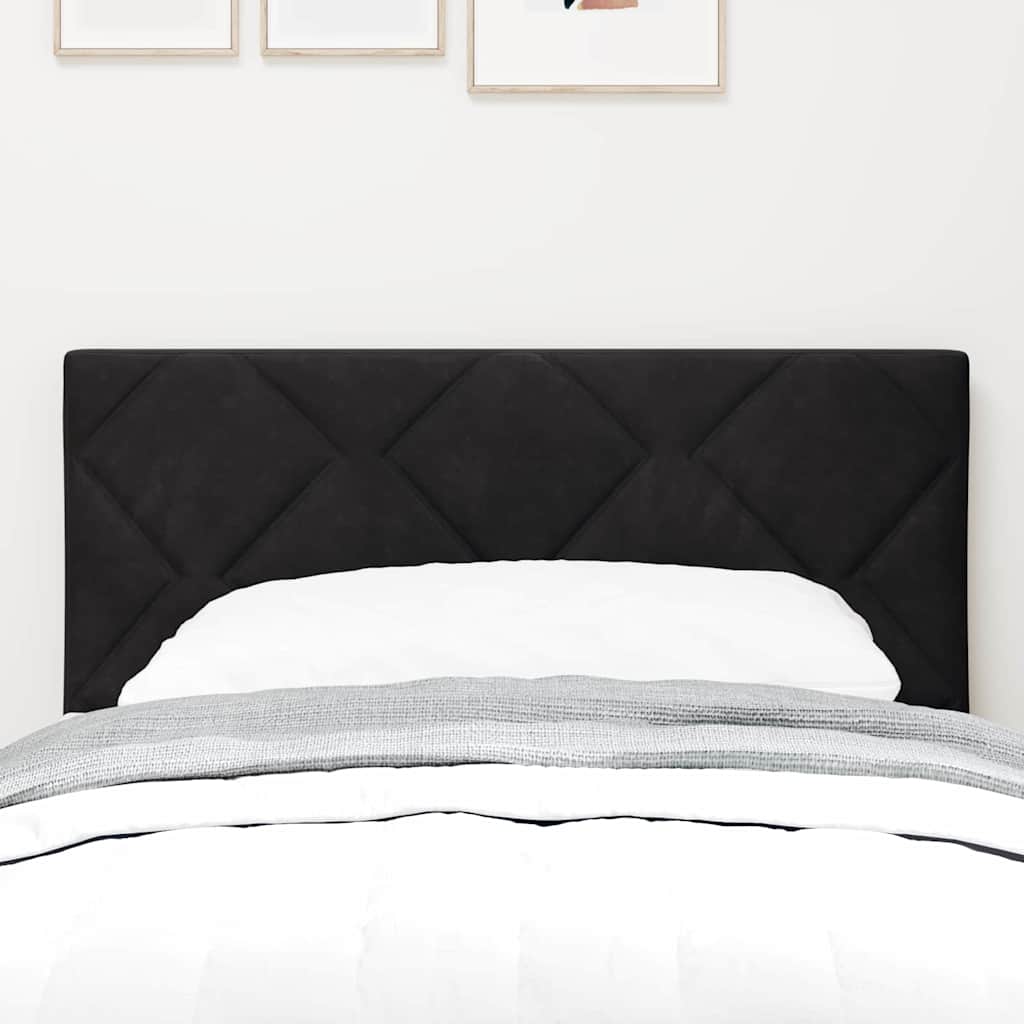vidaXL LED κεφαλάρι Μαύρο 80 cm Βελούδο