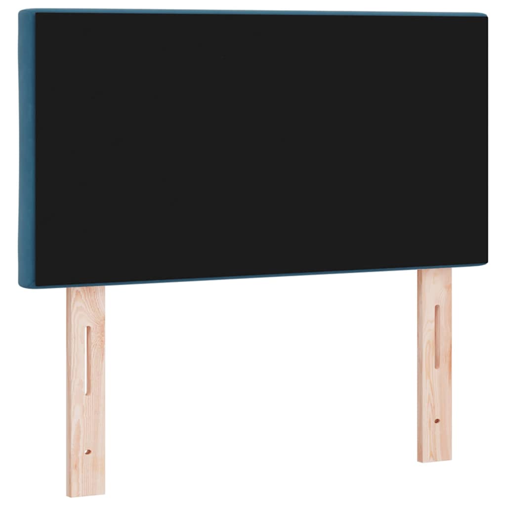 vidaXL LED κεφαλάρι Σκούρο Μπλε 80 cm Βελούδο