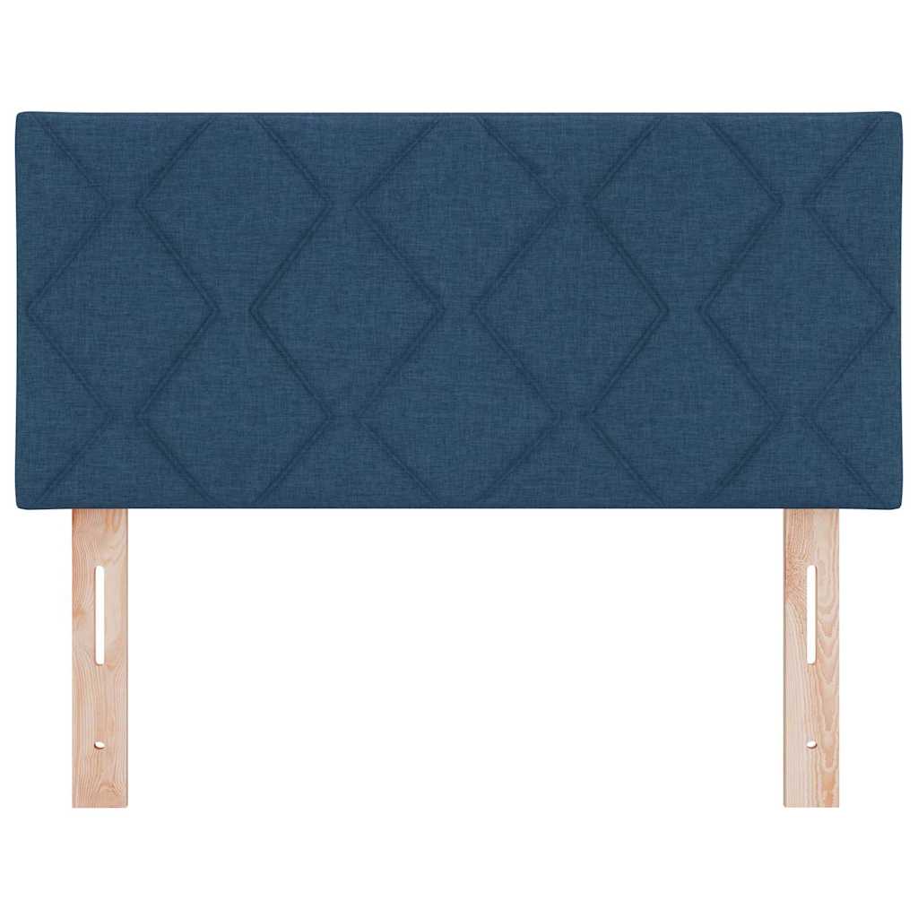 vidaXL LED κεφαλάρι Μπλε 90 cm ύφασμα