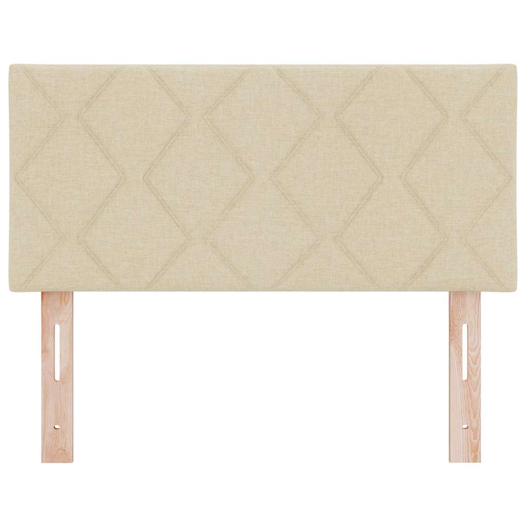 vidaXL LED κεφαλάρι Κρεμ 100 cm ύφασμα