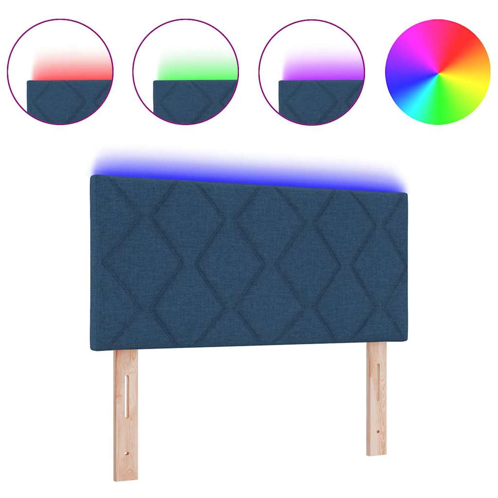 Μπλε LED Κεφαλάρι με Σχεδιασμό Διαμαντιών, 100 cm Υφάσματος