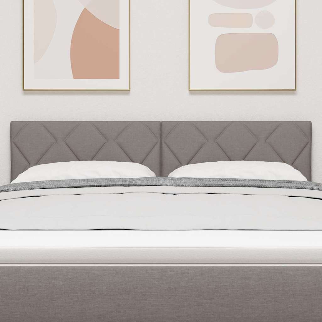 vidaXL LED κεφαλάρι Taupe ύφασμα