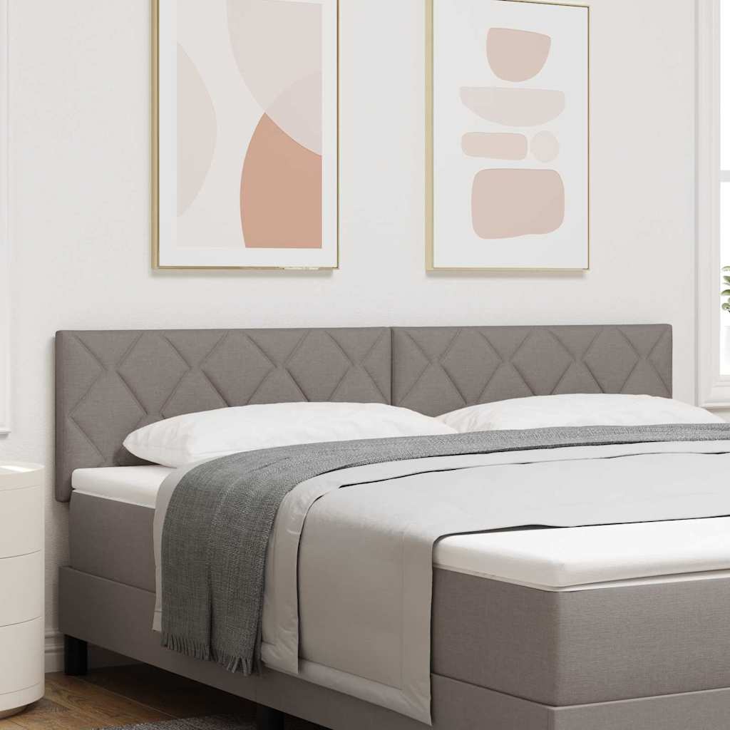 vidaXL LED κεφαλάρι Taupe ύφασμα