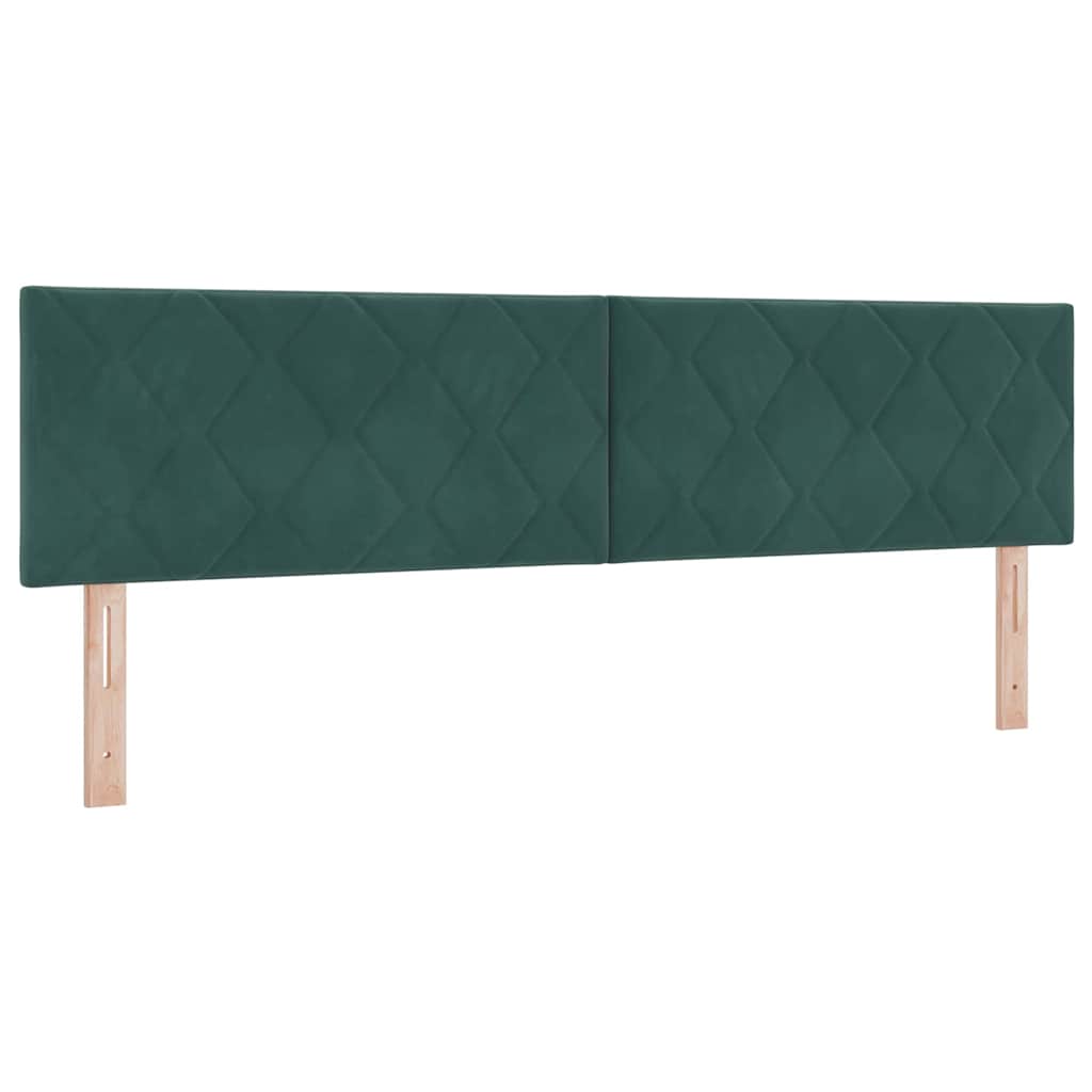 vidaXL LED κεφαλάρι Σκούρο Πράσινο 180 cm Βελούδο