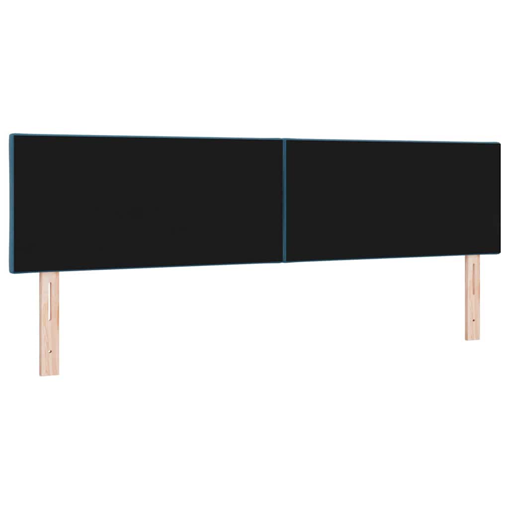 vidaXL LED κεφαλάρι Σκούρο Μπλε 180 cm Βελούδο