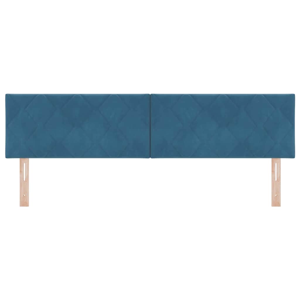 vidaXL LED κεφαλάρι Σκούρο Μπλε 180 cm Βελούδο