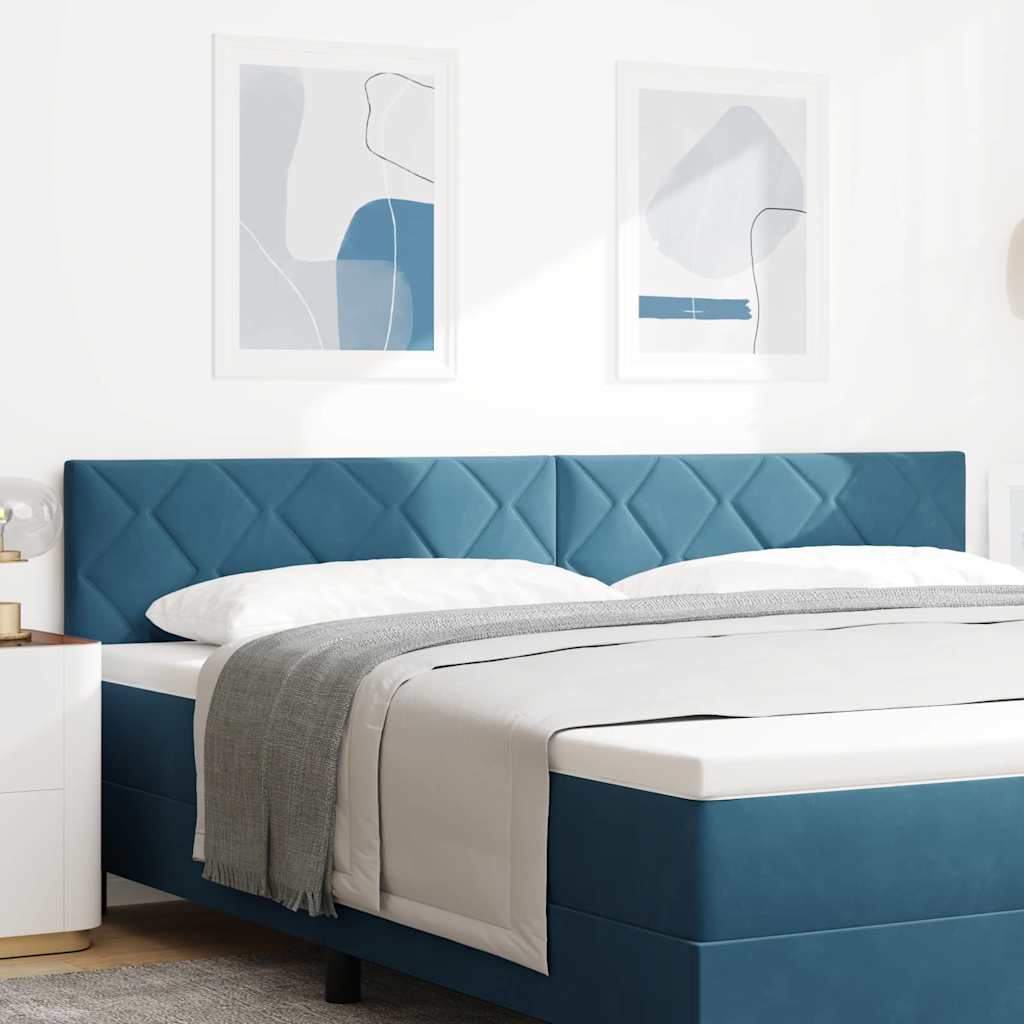 vidaXL LED κεφαλάρι Σκούρο Μπλε 200 cm Βελούδο