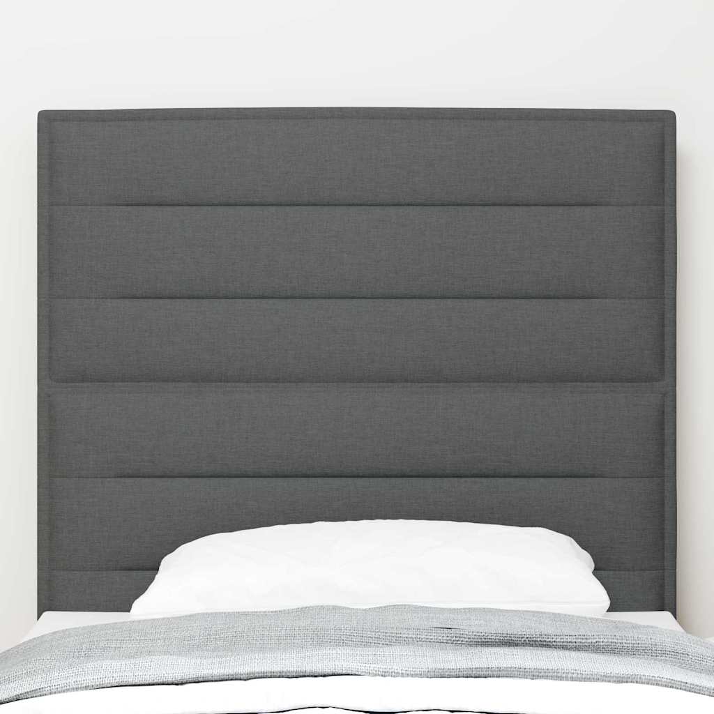 vidaXL LED κεφαλάρι με φώτα λωρίδας LED Σκούρο Γκρι 100 cm Πολυεστέρας