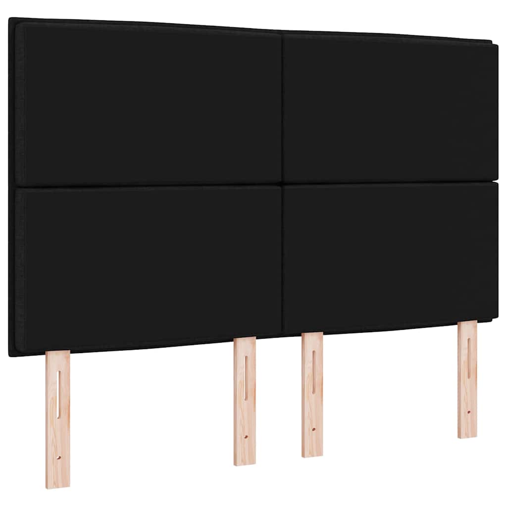 vidaXL LED κεφαλάρι με φώτα λωρίδας LED Μαύρο 144 cm Πολυεστέρας