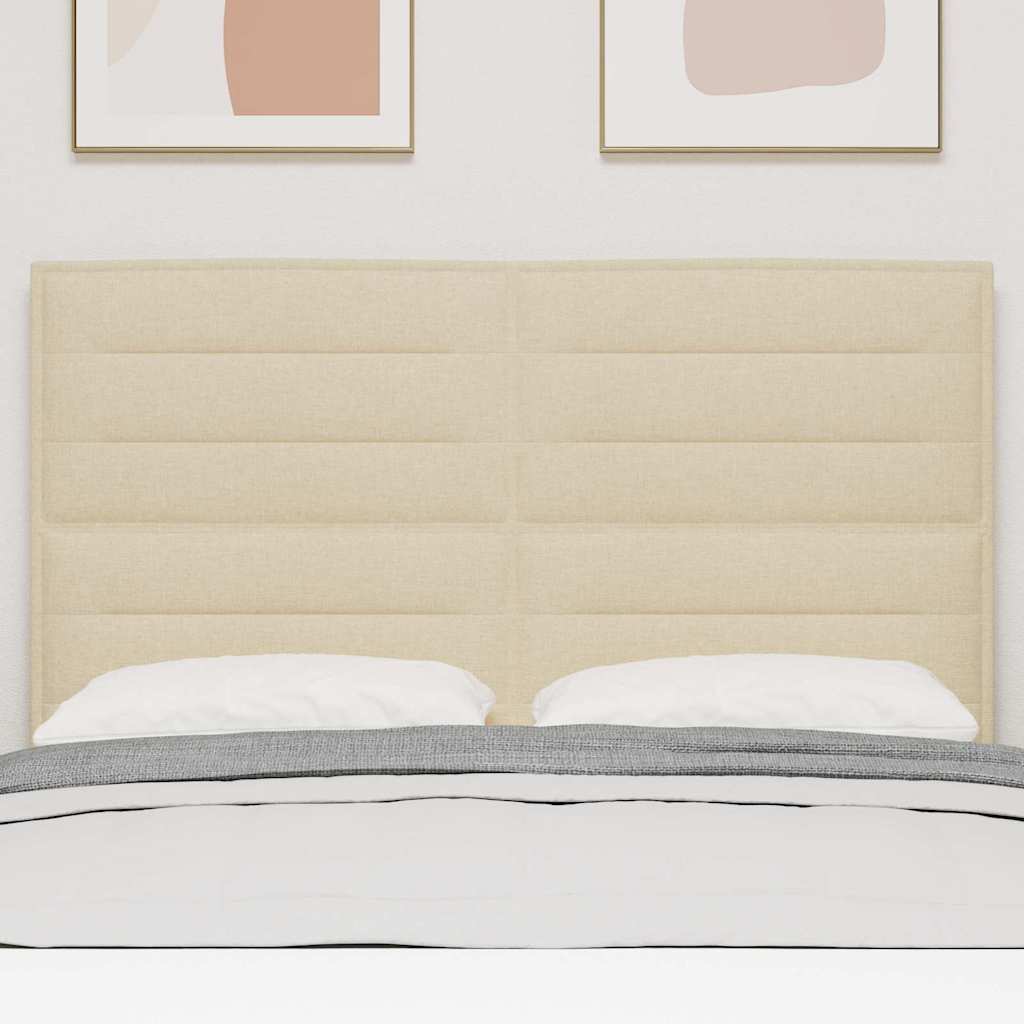 vidaXL LED κεφαλάρι με φώτα λωρίδας LED Κρεμ 144 cm Πολυεστέρας