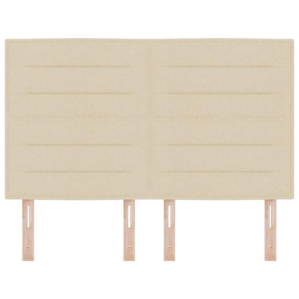 vidaXL LED κεφαλάρι με φώτα λωρίδας LED Κρεμ 144 cm Πολυεστέρας