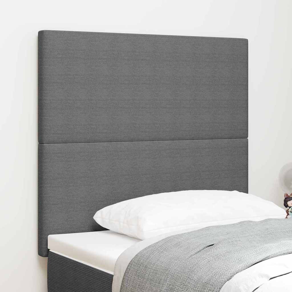 vidaXL LED κεφαλάρι Ανοιχτό γκρι 80 cm Υφασμάτινο Κορντουρά