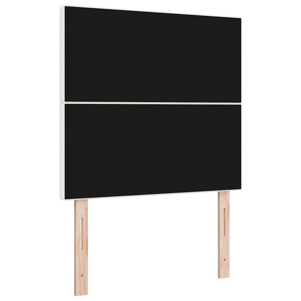 vidaXL LED κεφαλάρι με φώτα λωρίδας LED Κρεμ 90 cm Πολυεστέρας