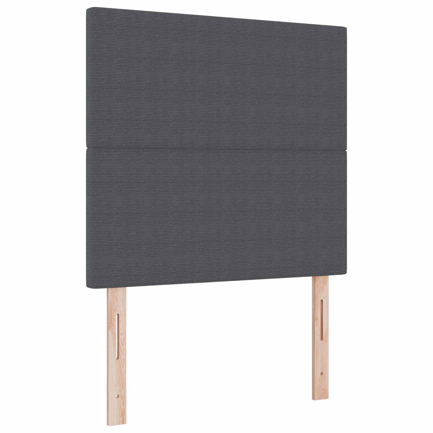 vidaXL LED κεφαλάρι Σκούρο Γκρι 100 cm Υφασμάτινο Κορντουρά