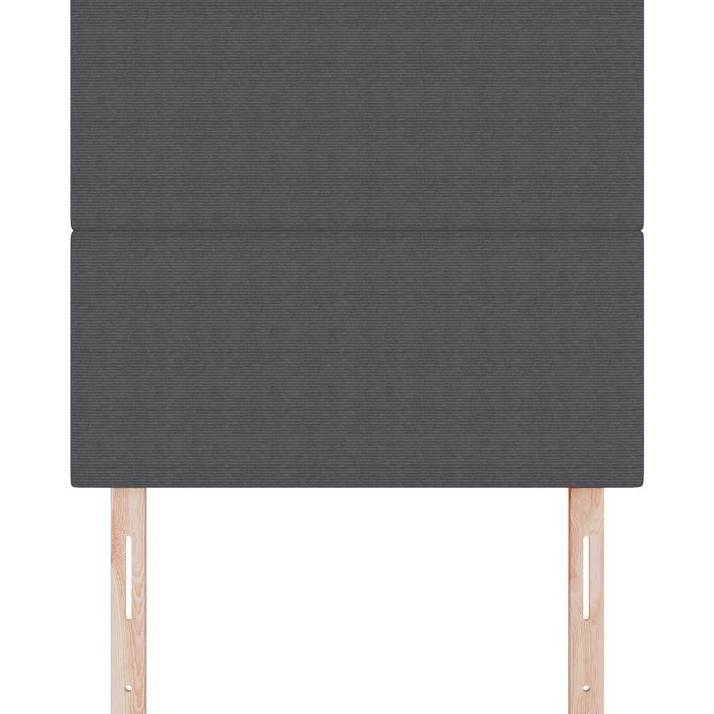 vidaXL LED κεφαλάρι Σκούρο Γκρι 100 cm Υφασμάτινο Κορντουρά