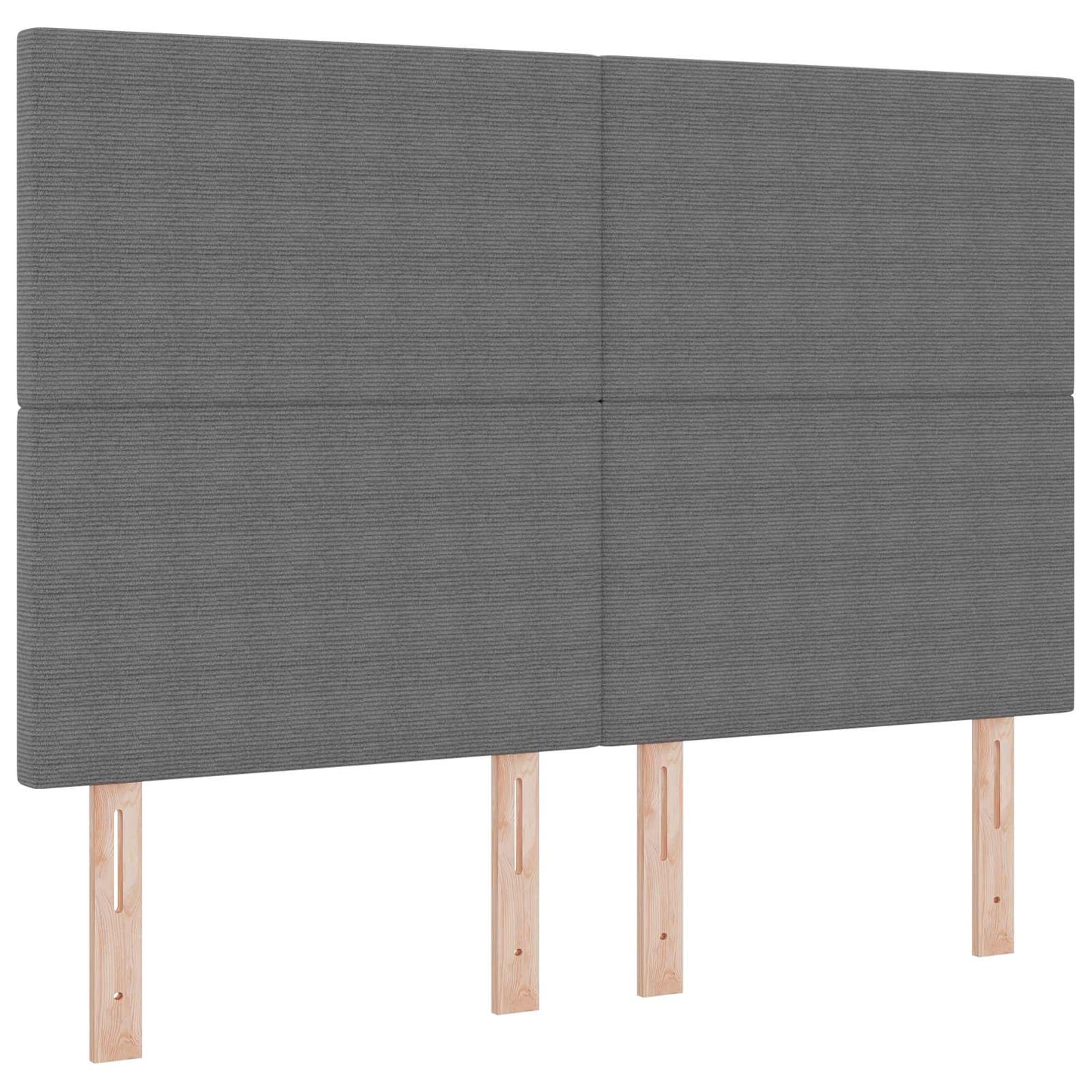 vidaXL LED κεφαλάρι Ανοιχτό γκρι 144 cm Υφασμάτινο Κορντουρά