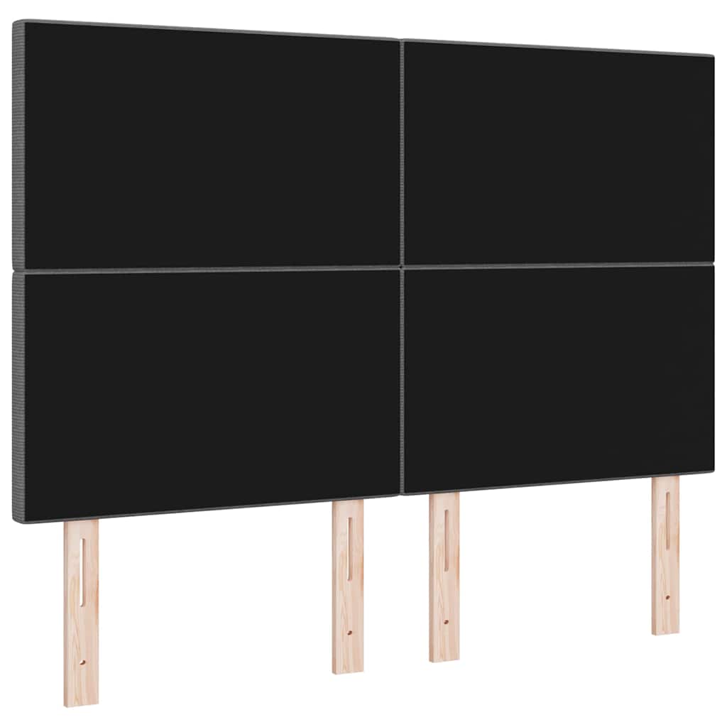 vidaXL LED κεφαλάρι Ανοιχτό γκρι 144 cm Υφασμάτινο Κορντουρά