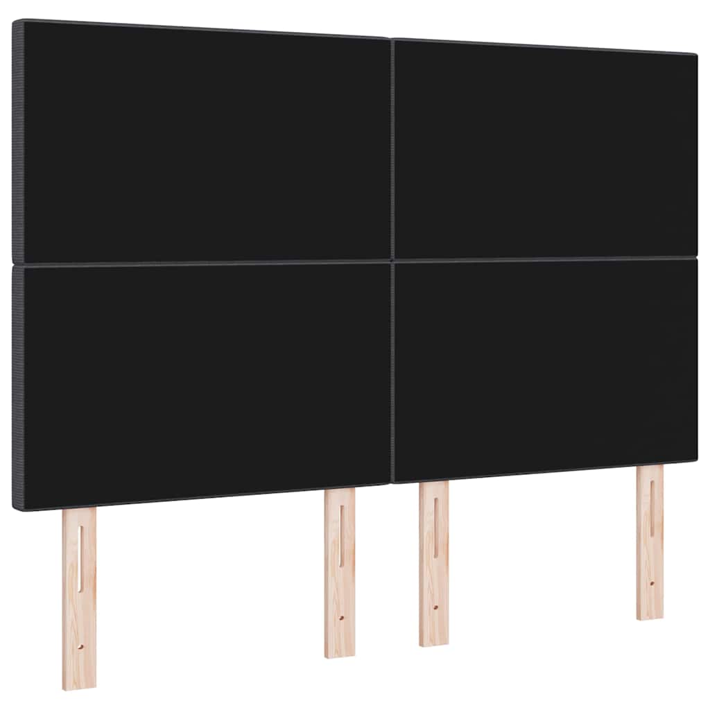 vidaXL LED κεφαλάρι Σκούρο Γκρι 144 cm Υφασμάτινο Κορντουρά