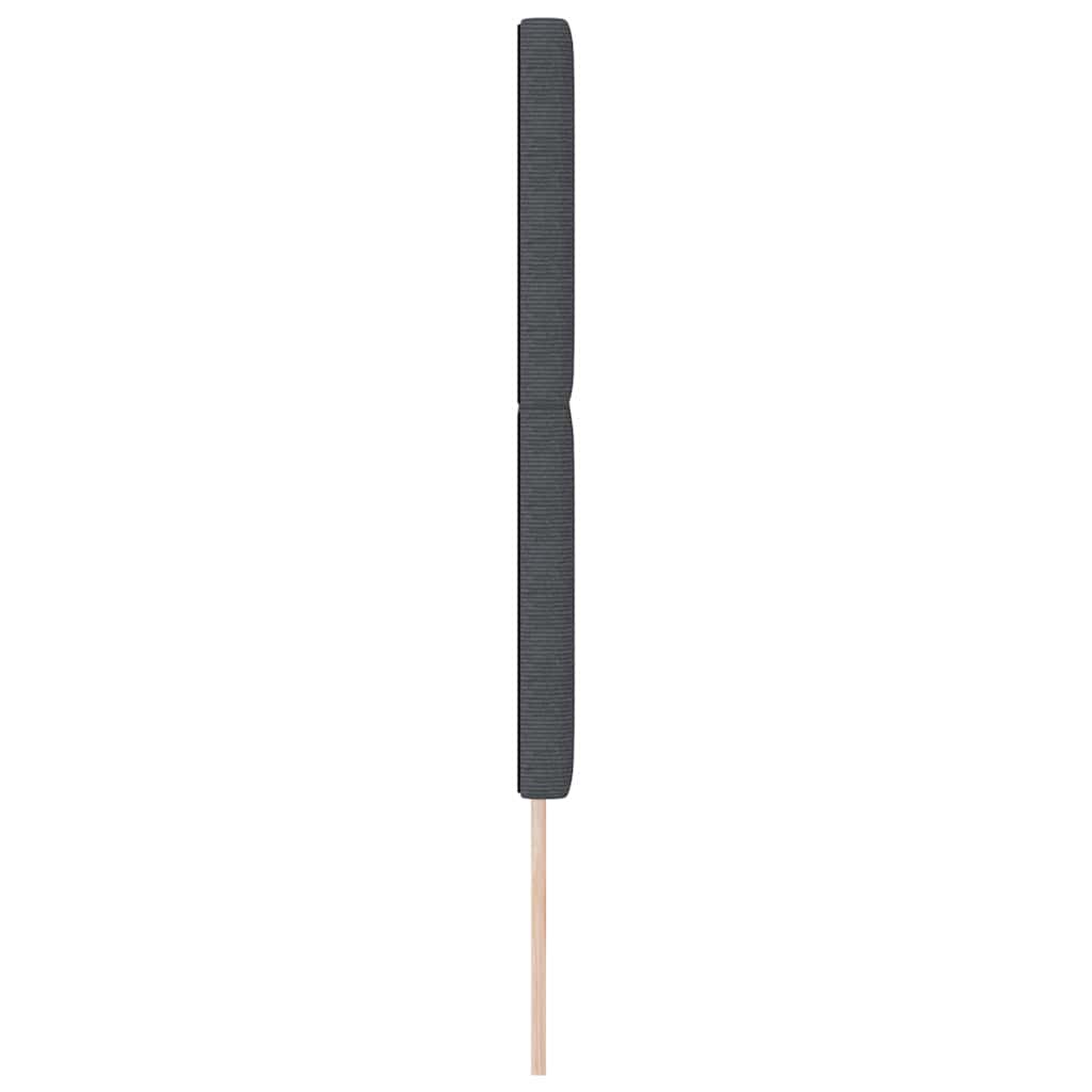 vidaXL LED κεφαλάρι Σκούρο Γκρι 160 cm Υφασμάτινο Κορντουρά