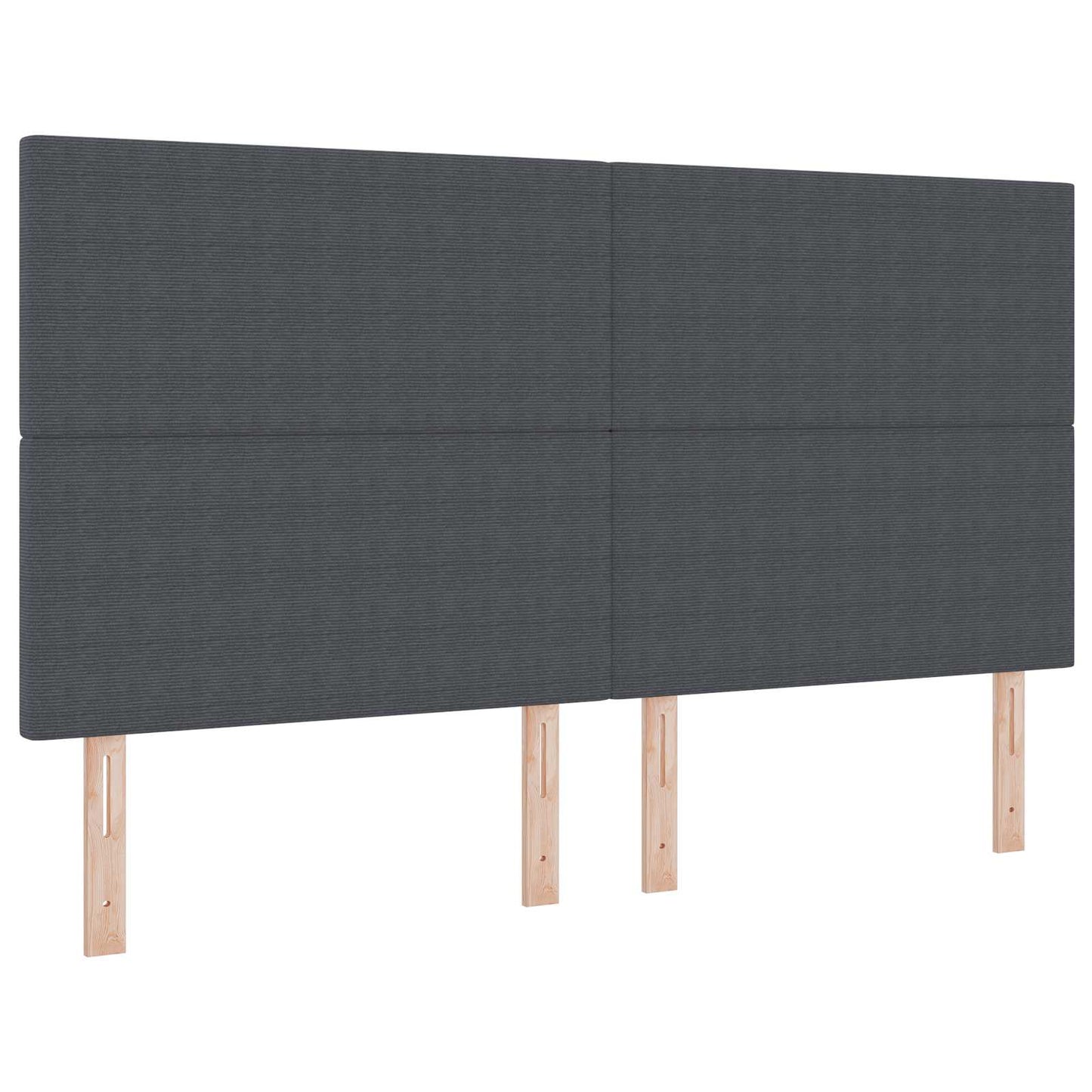 vidaXL LED κεφαλάρι Σκούρο Γκρι 180 cm Υφασμάτινο Κορντουρά