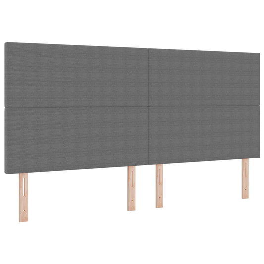 vidaXL LED κεφαλάρι με κεφαλάρι Ανοιχτό γκρι 200 cm Πολυεστέρας