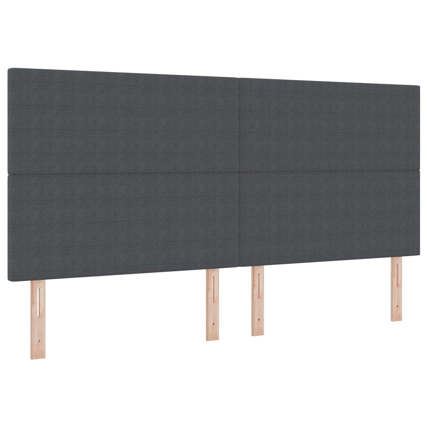 vidaXL LED κεφαλάρι Σκούρο Γκρι 200 cm Υφασμάτινο Κορντουρά