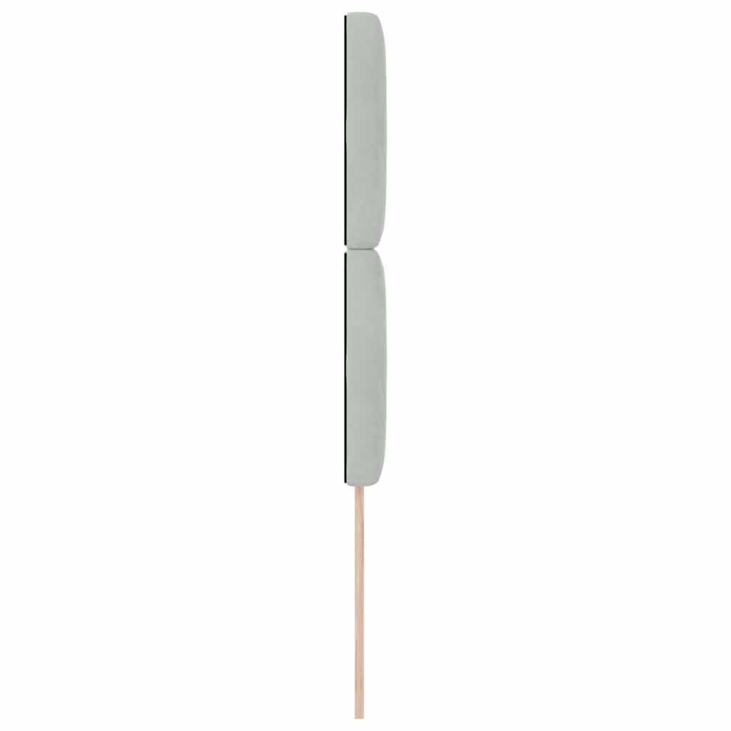 vidaXL LED κεφαλάρι με LED ταινίες φωτός Ανοιχτό γκρι 100 cm Βελούδο