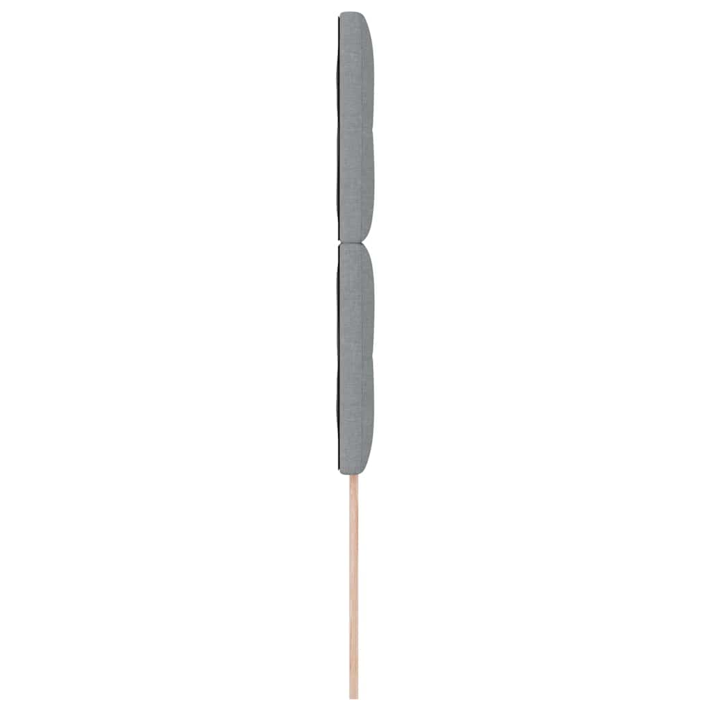 vidaXL LED κεφαλάρι με LED ταινίες φωτός Ανοιχτό γκρι 80 cm ύφασμα