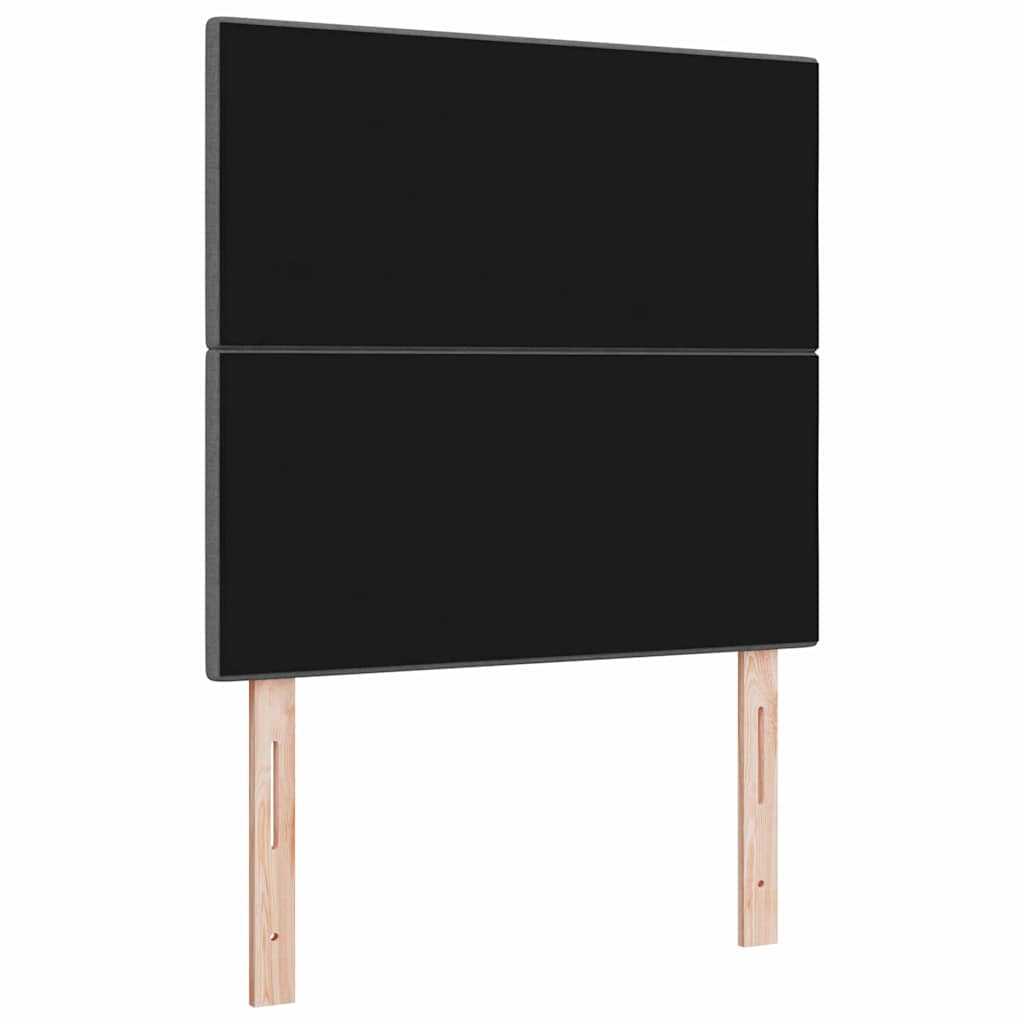 vidaXL LED κεφαλάρι με LED ταινίες φωτός Σκούρο Γκρι 90 cm ύφασμα