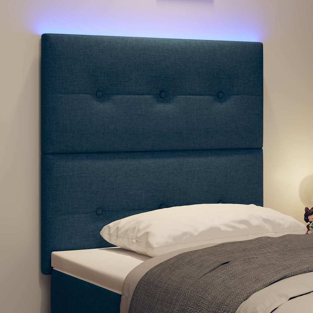 vidaXL LED κεφαλάρι με LED ταινίες φωτός Μπλε 100 cm ύφασμα