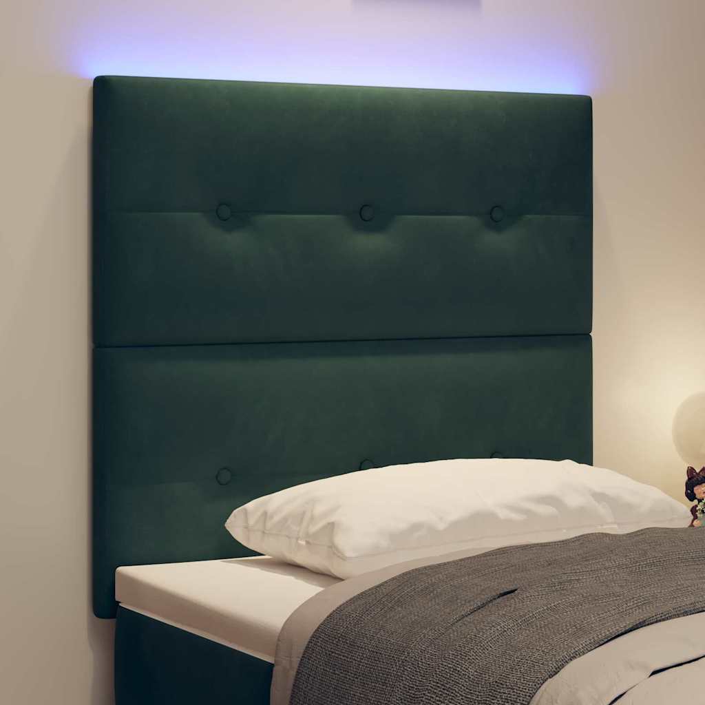 vidaXL LED κεφαλάρι με φώτα λωρίδας LED Πράσινο 100 cm Πολυεστέρας