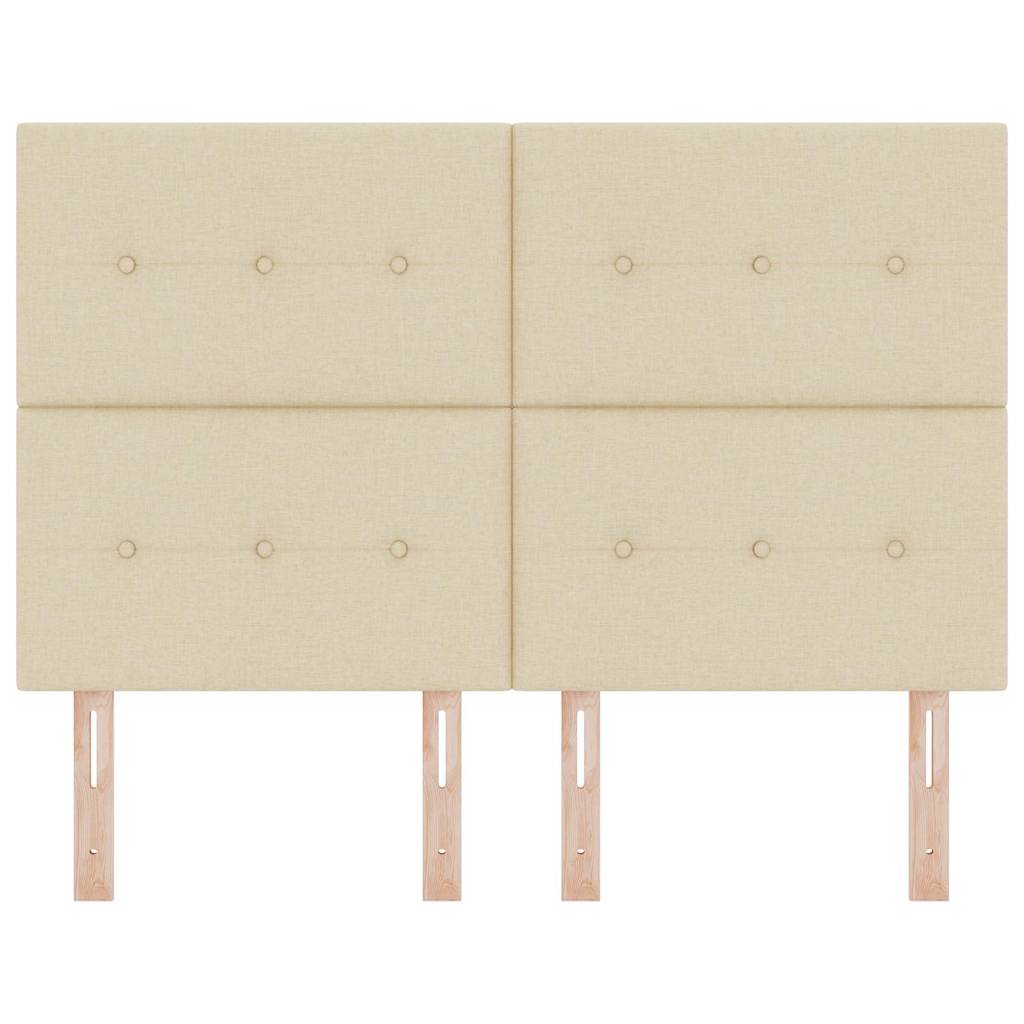 vidaXL LED κεφαλάρι με φώτα λωρίδας LED Κρεμ 144 cm Πολυεστέρας