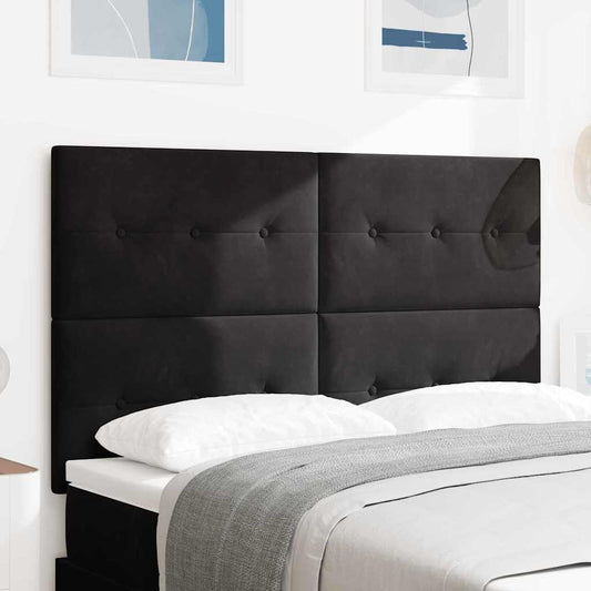 vidaXL LED κεφαλάρι με φώτα λωρίδας LED Μαύρο 144 cm Πολυεστέρας