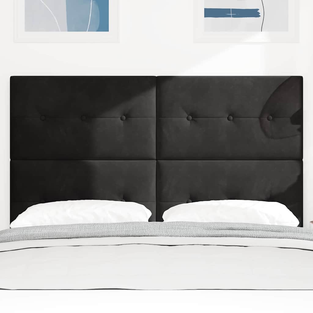 vidaXL LED κεφαλάρι με φώτα λωρίδας LED Μαύρο 144 cm Πολυεστέρας