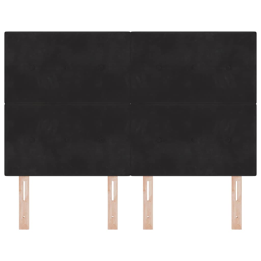 vidaXL LED κεφαλάρι με φώτα λωρίδας LED Μαύρο 144 cm Πολυεστέρας