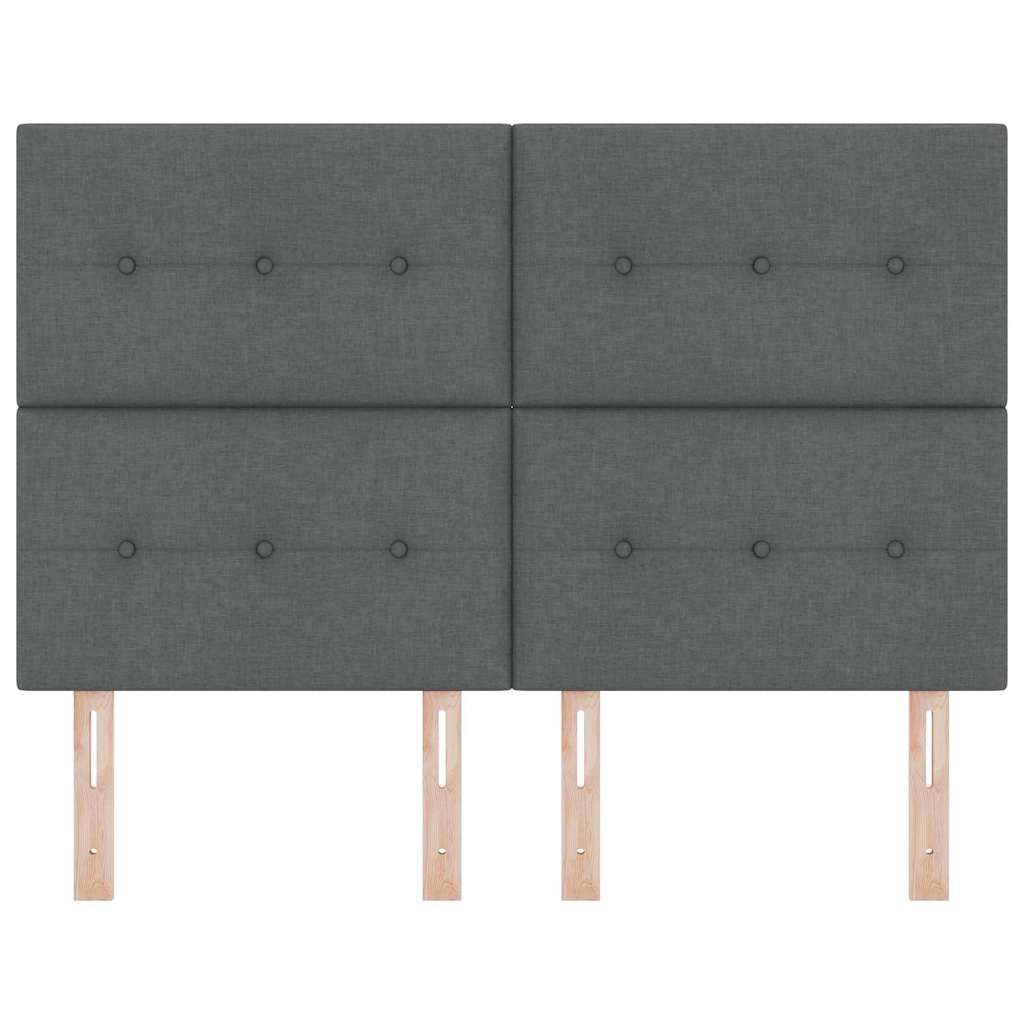 vidaXL LED κεφαλάρι με φώτα λωρίδας LED Σκούρο Γκρι 160 cm Πολυεστέρας