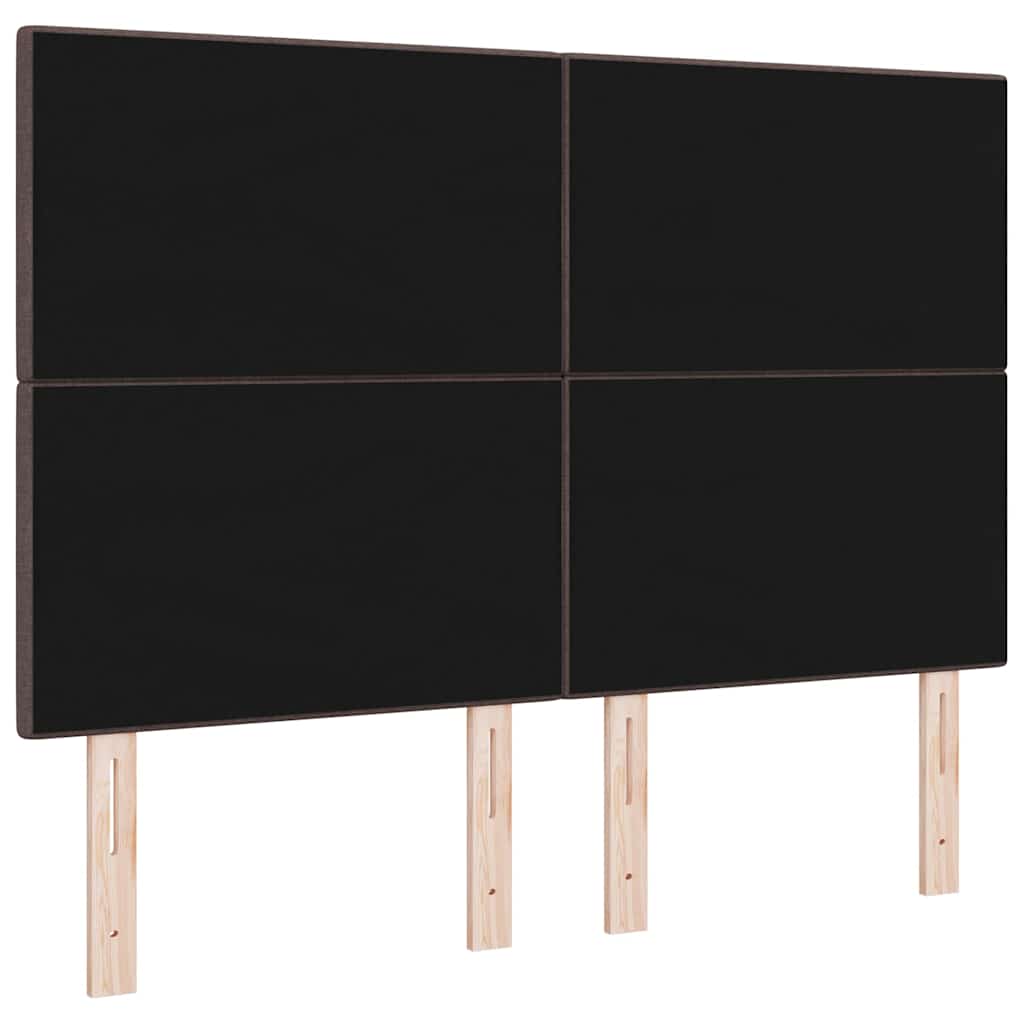 vidaXL LED κεφαλάρι με LED ταινίες φωτός Σκούρο Καφέ 160 cm ύφασμα