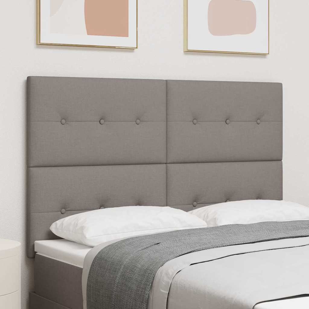 vidaXL LED κεφαλάρι Taupe ύφασμα