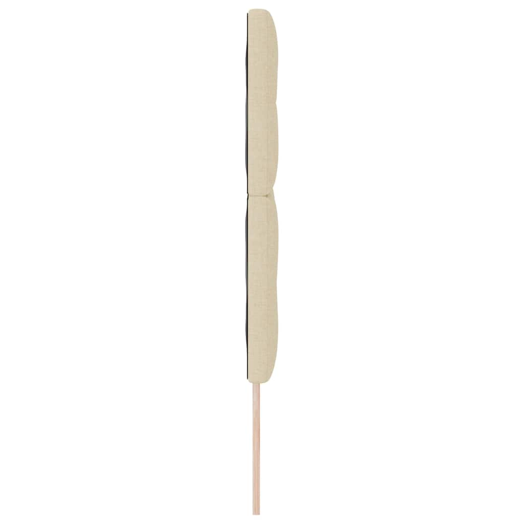 vidaXL LED κεφαλάρι με LED ταινίες φωτός Κρεμ 160 cm ύφασμα
