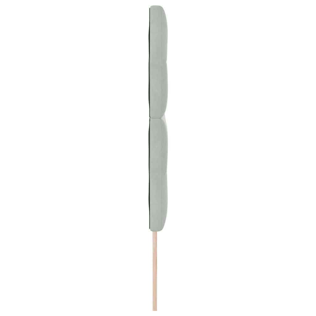 vidaXL LED κεφαλάρι με LED ταινίες φωτός Ανοιχτό γκρι 160 cm Βελούδο