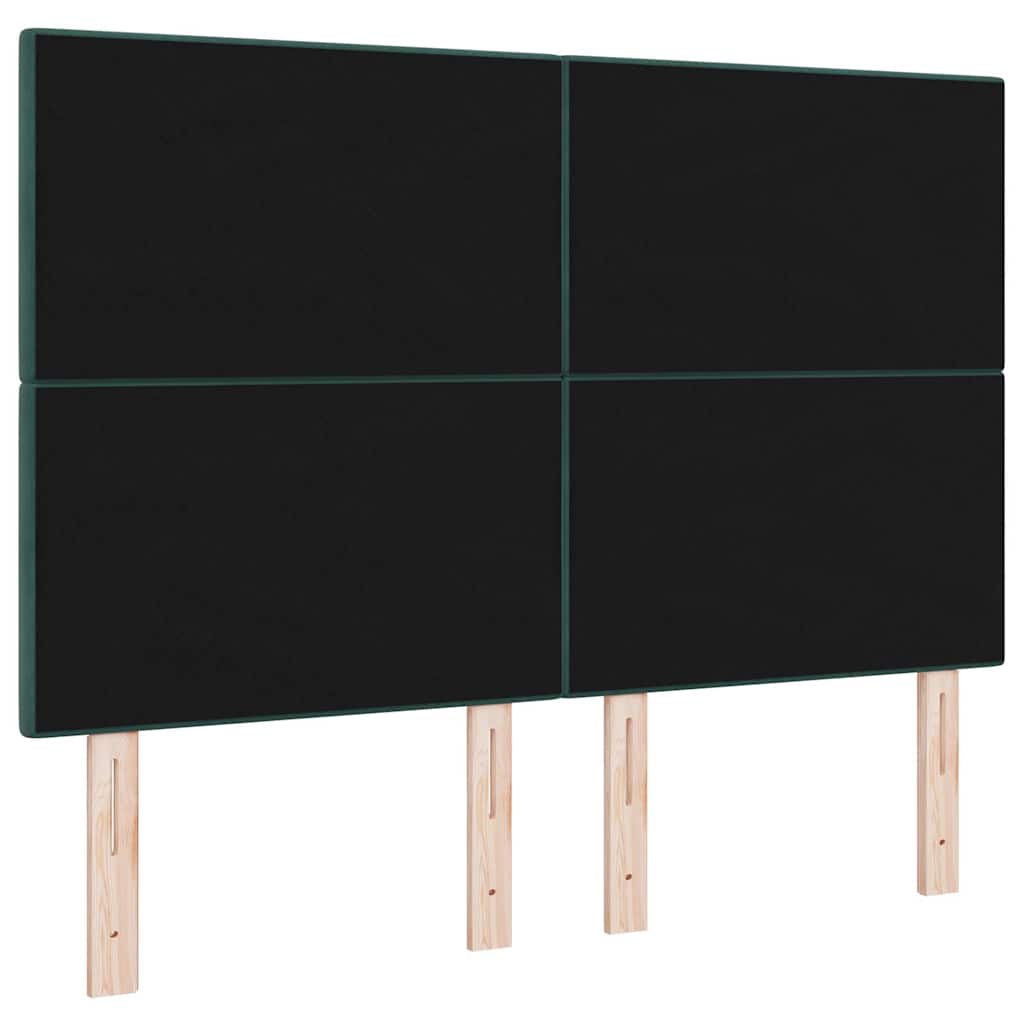vidaXL LED κεφαλάρι με LED ταινίες φωτός Πράσινο 160 cm Βελούδο