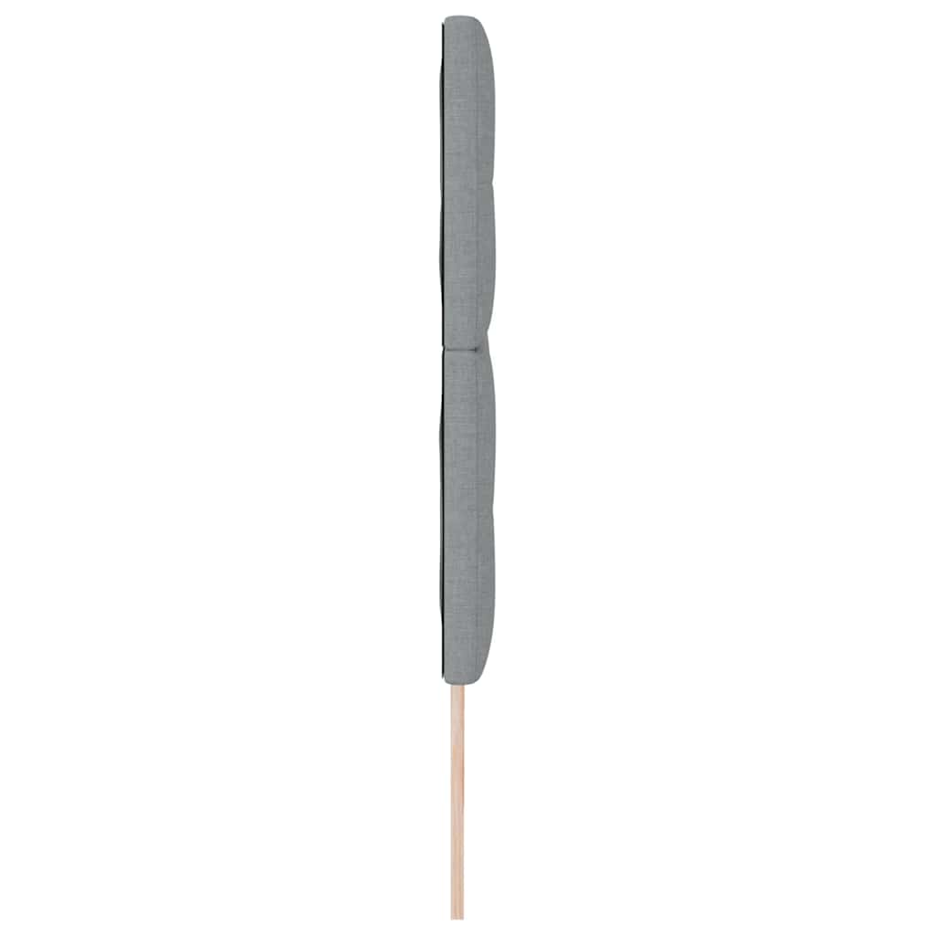 vidaXL LED κεφαλάρι με LED ταινίες φωτός Ανοιχτό γκρι 180 cm ύφασμα