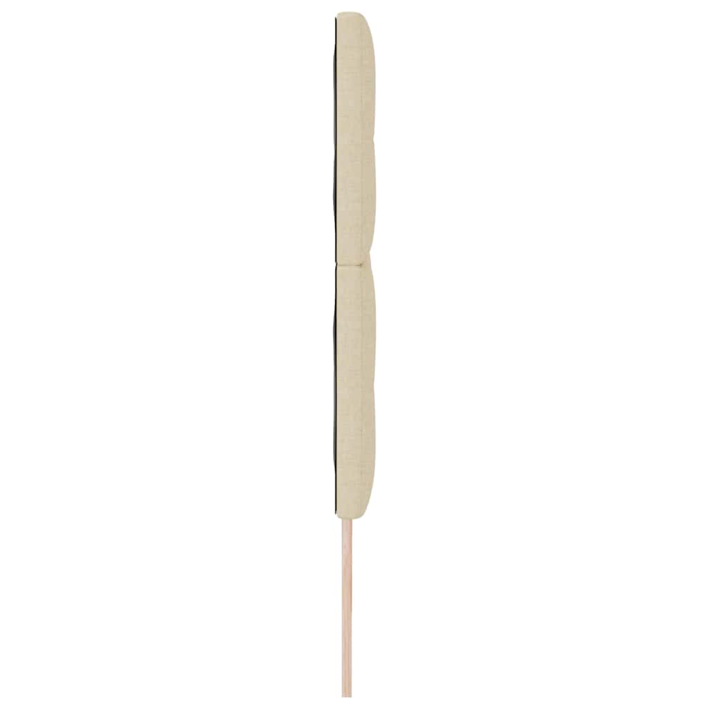 vidaXL LED κεφαλάρι με LED ταινίες φωτός Κρεμ 180 cm ύφασμα
