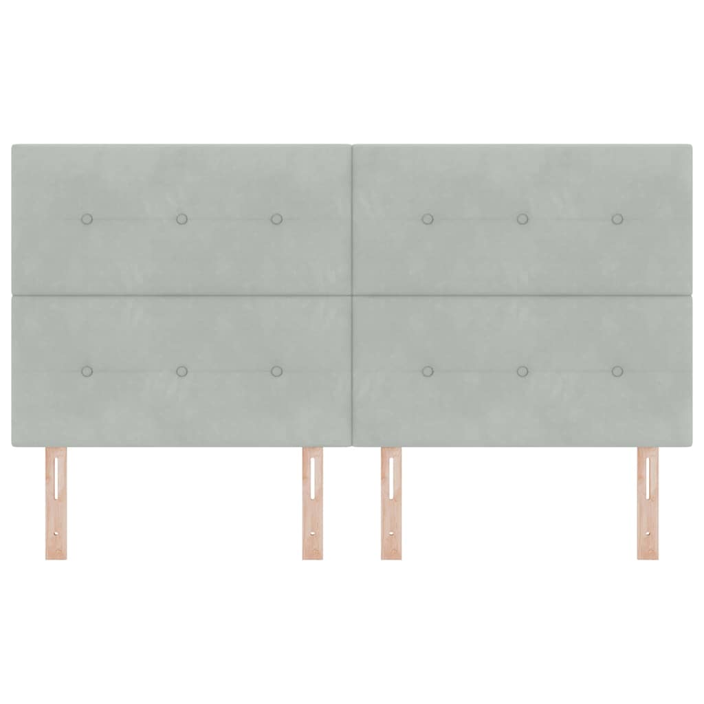 vidaXL LED κεφαλάρι με κεφαλάρι Ανοιχτό γκρι 180 cm Πολυεστέρας