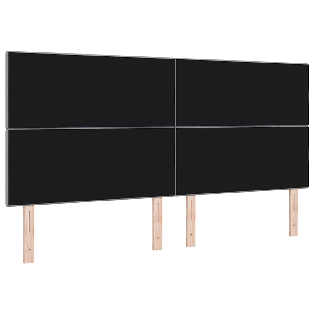 vidaXL LED κεφαλάρι με LED ταινίες φωτός Ανοιχτό γκρι 200 cm ύφασμα