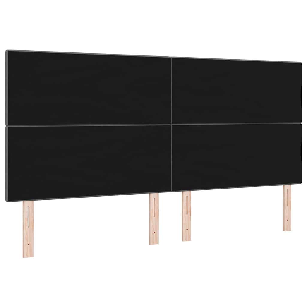 vidaXL LED κεφαλάρι με LED ταινίες φωτός Σκούρο Γκρι 200 cm ύφασμα