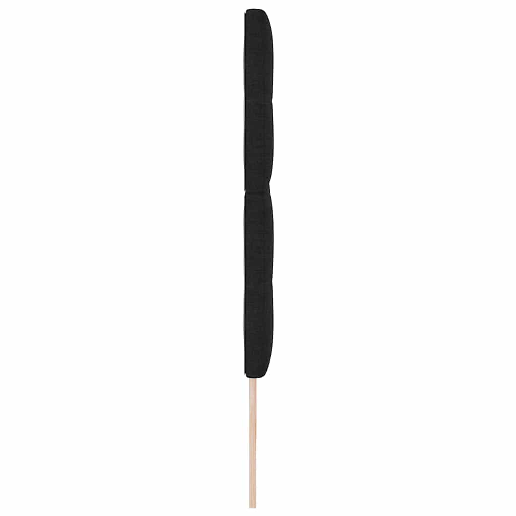 vidaXL LED κεφαλάρι με LED ταινίες φωτός Μαύρο 200 cm ύφασμα