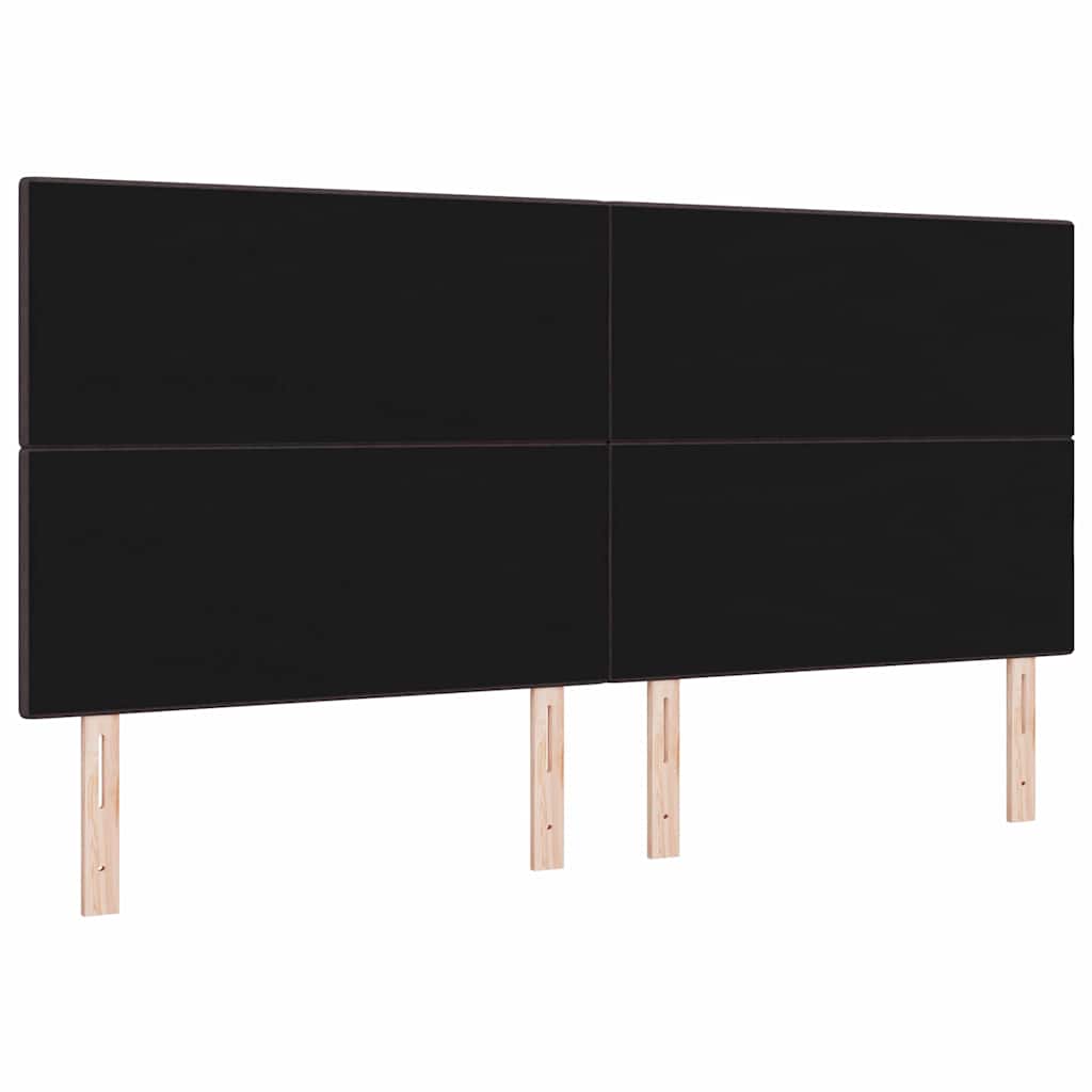 vidaXL LED κεφαλάρι με LED ταινίες φωτός Σκούρο Καφέ 200 cm ύφασμα